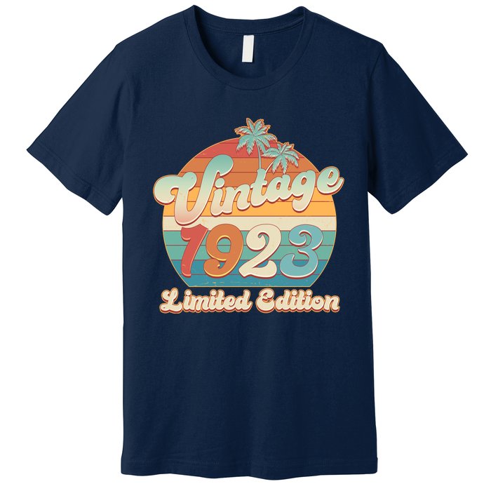 Retro Tropical Vintage 1923 Limited Edition 100th Birthday Premium T-Shirt