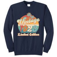 Retro Tropical Vintage 1923 Limited Edition 100th Birthday Tall Sweatshirt