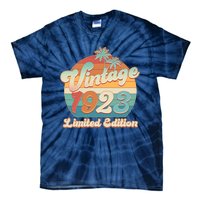 Retro Tropical Vintage 1923 Limited Edition 100th Birthday Tie-Dye T-Shirt