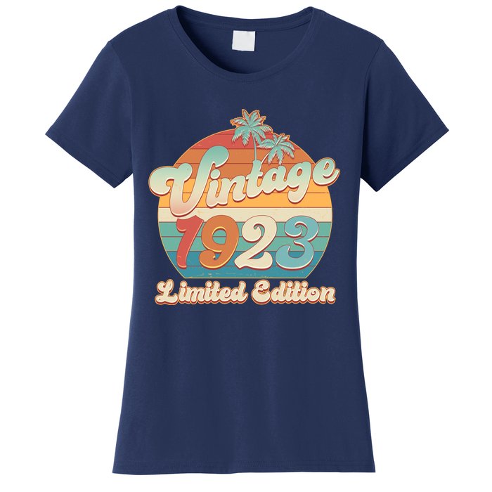 Retro Tropical Vintage 1923 Limited Edition 100th Birthday Women's T-Shirt