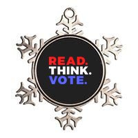 Read Think Vote 2024 Presidential Election Voting President Gift Metallic Star Ornament