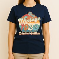Retro Tropical Vintage 1933 Limited Edition 90th Birthday T-Shirt