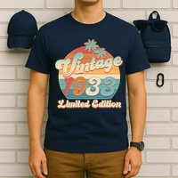 Retro Tropical Vintage 1933 Limited Edition 90th Birthday T-Shirt
