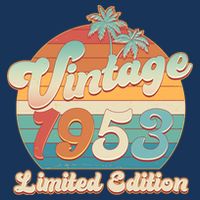 Retro Tropical Vintage 1953 Limited Edition 70th Birthday Tie-Dye T-Shirt