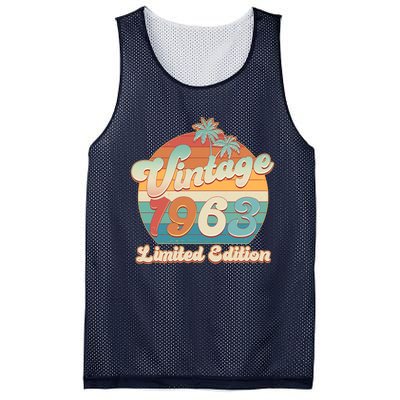 Retro Tropical Vintage 1963 Limited Edition 60th Birthday Mesh Reversible Basketball Jersey Tank