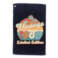 Retro Tropical Vintage 1963 Limited Edition 60th Birthday Platinum Collection Golf Towel