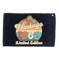 Retro Tropical Vintage 1963 Limited Edition 60th Birthday Grommeted Golf Towel