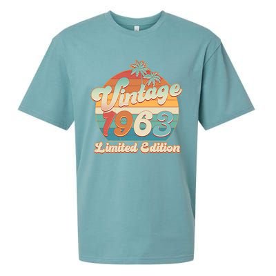 Retro Tropical Vintage 1963 Limited Edition 60th Birthday Sueded Cloud Jersey T-Shirt