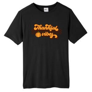 Retro Thankful Vibes Thanksgiving Fall Season Gift Tall Fusion ChromaSoft Performance T-Shirt