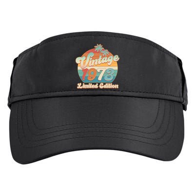 Retro Tropical Vintage 1973 Limited Edition 50th Birthday Adult Drive Performance Visor