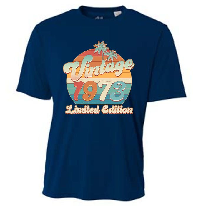 Retro Tropical Vintage 1973 Limited Edition 50th Birthday Cooling Performance Crew T-Shirt