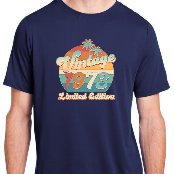 Retro Tropical Vintage 1973 Limited Edition 50th Birthday Adult ChromaSoft Performance T-Shirt