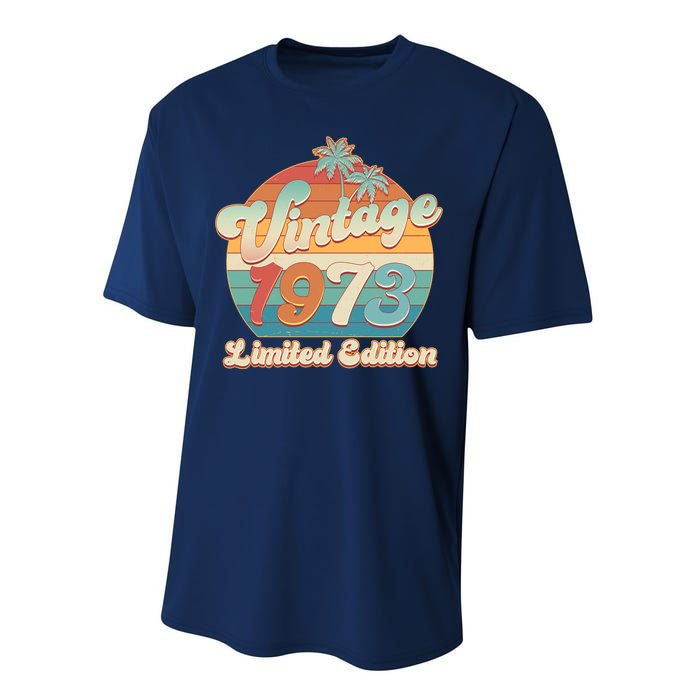 Retro Tropical Vintage 1973 Limited Edition 50th Birthday Performance Sprint T-Shirt