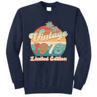 Retro Tropical Vintage 1973 Limited Edition 50th Birthday Tall Sweatshirt