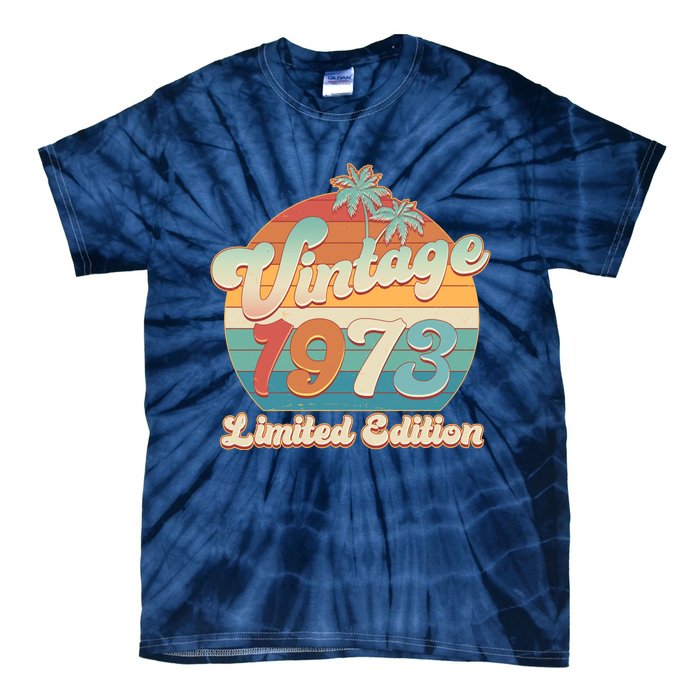 Retro Tropical Vintage 1973 Limited Edition 50th Birthday Tie-Dye T-Shirt