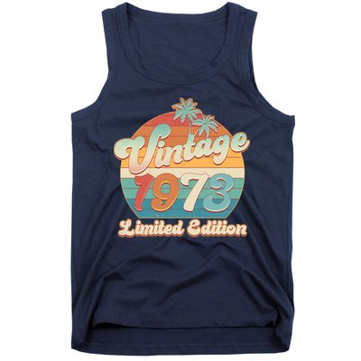 Retro Tropical Vintage 1973 Limited Edition 50th Birthday Tank Top