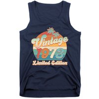 Retro Tropical Vintage 1973 Limited Edition 50th Birthday Tank Top