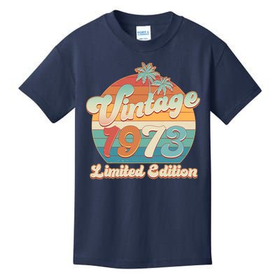 Retro Tropical Vintage 1973 Limited Edition 50th Birthday Kids T-Shirt