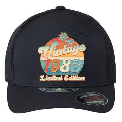 Retro Tropical Vintage 1983 Limited Edition 40th Birthday Flexfit Unipanel Trucker Cap