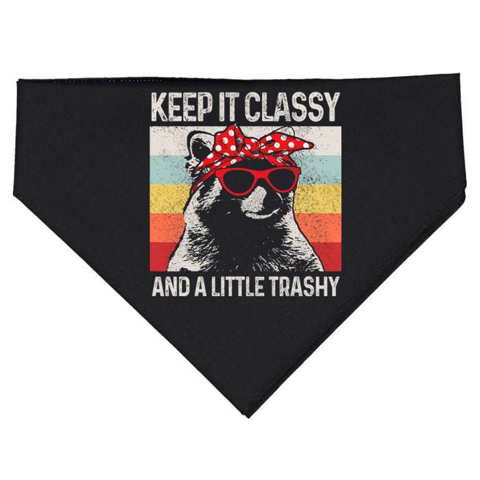 Raccoon Trashy Vintage Retro Funny USA-Made Doggie Bandana