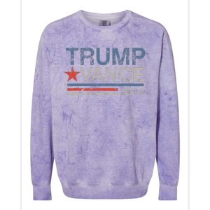 Retro Trump Vance 2024 Stripe Trump Jd Vance Colorblast Crewneck Sweatshirt