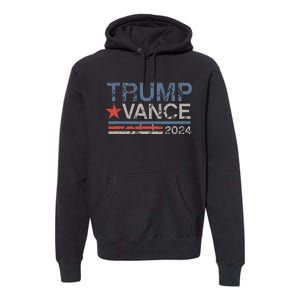 Retro Trump Vance 2024 Stripe Trump Jd Vance Premium Hoodie