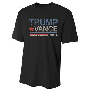 Retro Trump Vance 2024 Stripe Trump Jd Vance Performance Sprint T-Shirt