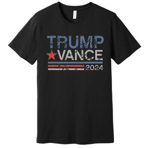 Retro Trump Vance 2024 Stripe Trump Jd Vance Premium T-Shirt