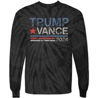 Retro Trump Vance 2024 Stripe Trump Jd Vance Tie-Dye Long Sleeve Shirt