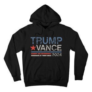 Retro Trump Vance 2024 Stripe Trump Jd Vance Tall Hoodie