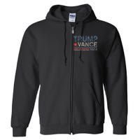 Retro Trump Vance 2024 Stripe Trump Jd Vance Full Zip Hoodie