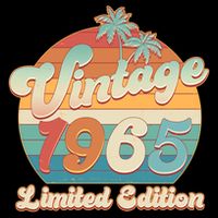 Retro Tropical Vintage 1965 Limited Edition 60th Birthday Bucket Hat