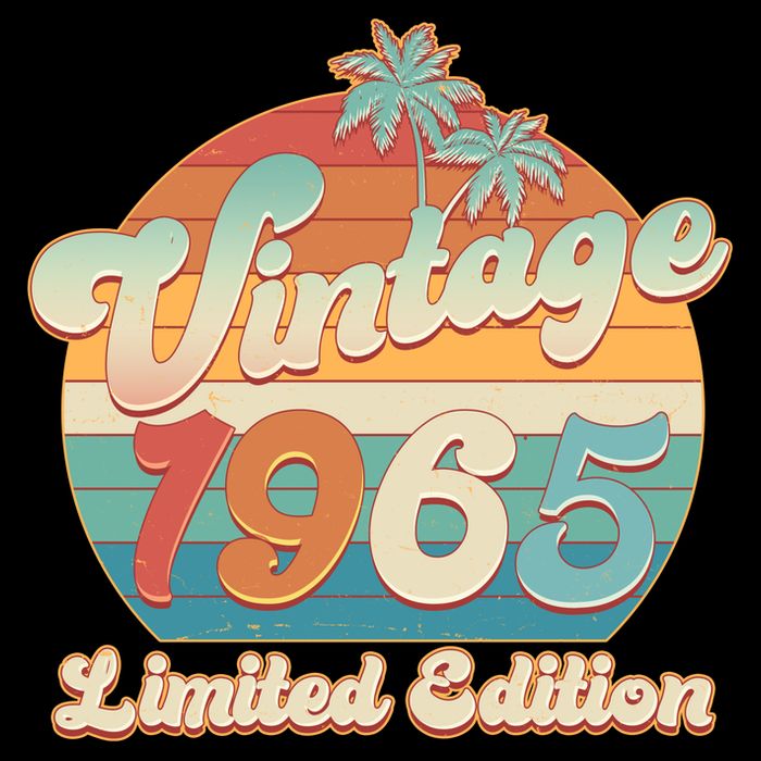 Retro Tropical Vintage 1965 Limited Edition 60th Birthday Bucket Hat