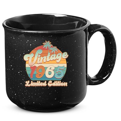 Retro Tropical Vintage 1965 Limited Edition 60th Birthday 15oz Campfire Ceramic Mug