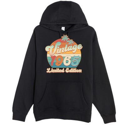 Retro Tropical Vintage 1965 Limited Edition 60th Birthday Premium Pullover Hoodie