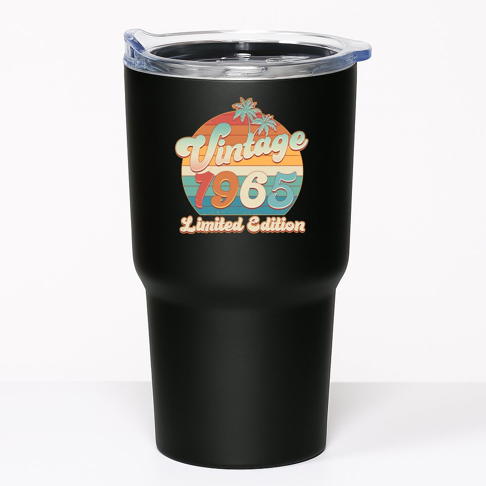 Retro Tropical Vintage 1965 Limited Edition 60th Birthday Tumbler