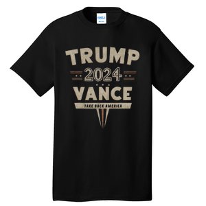 Retro Trump Vance 2024 Red Tall T-Shirt