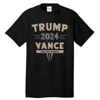 Retro Trump Vance 2024 Red Tall T-Shirt