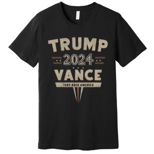 Retro Trump Vance 2024 Red Premium T-Shirt