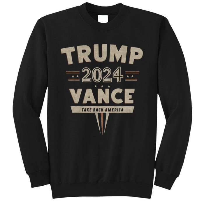 Retro Trump Vance 2024 Red Tall Sweatshirt