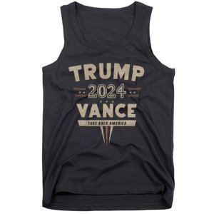 Retro Trump Vance 2024 Red Tank Top