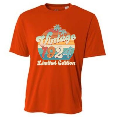 Retro Tropical Vintage 1924 Limited Edition 100th Birthday Cooling Performance Crew T-Shirt