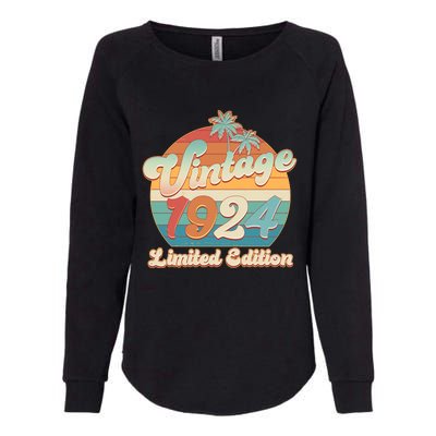 Retro Tropical Vintage 1924 Limited Edition 100th Birthday Womens California Wash Sweatshirt