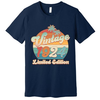 Retro Tropical Vintage 1924 Limited Edition 100th Birthday Premium T-Shirt