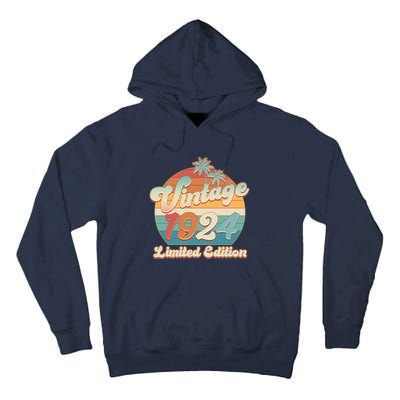 Retro Tropical Vintage 1924 Limited Edition 100th Birthday Tall Hoodie