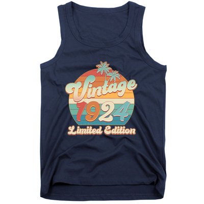 Retro Tropical Vintage 1924 Limited Edition 100th Birthday Tank Top