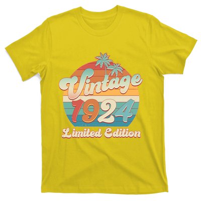 Retro Tropical Vintage 1924 Limited Edition 100th Birthday T-Shirt