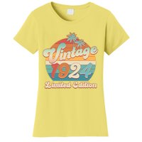 Retro Tropical Vintage 1924 Limited Edition 100th Birthday Women's T-Shirt