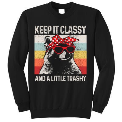 Raccoon Trashy Vintage Retro Funny Sweatshirt