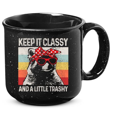 Raccoon Trashy Vintage Retro Funny 15oz Campfire Ceramic Mug